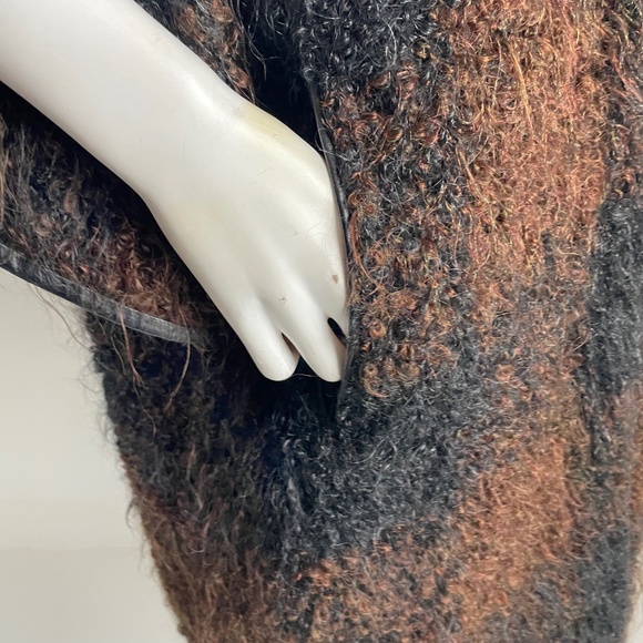 Bonnie Cashin for Sills Coat NOH Mohair Knit Leather Trim Museum Piece Rare OS - Picture 10 of 11